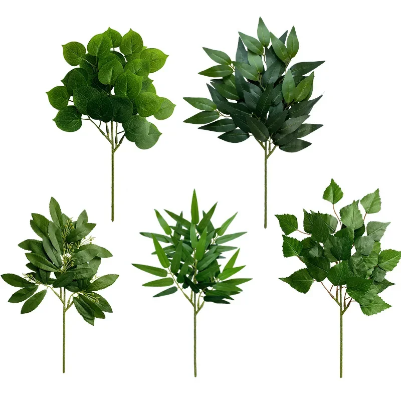 Desk Setup Plants - Simüle elma yaprağı masa çiçek düzenleme