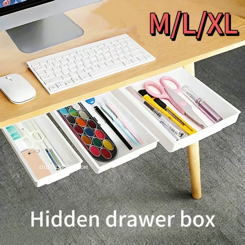 Desk Setup White - 1 adet beyaz kendinden yapışkanlı depolama