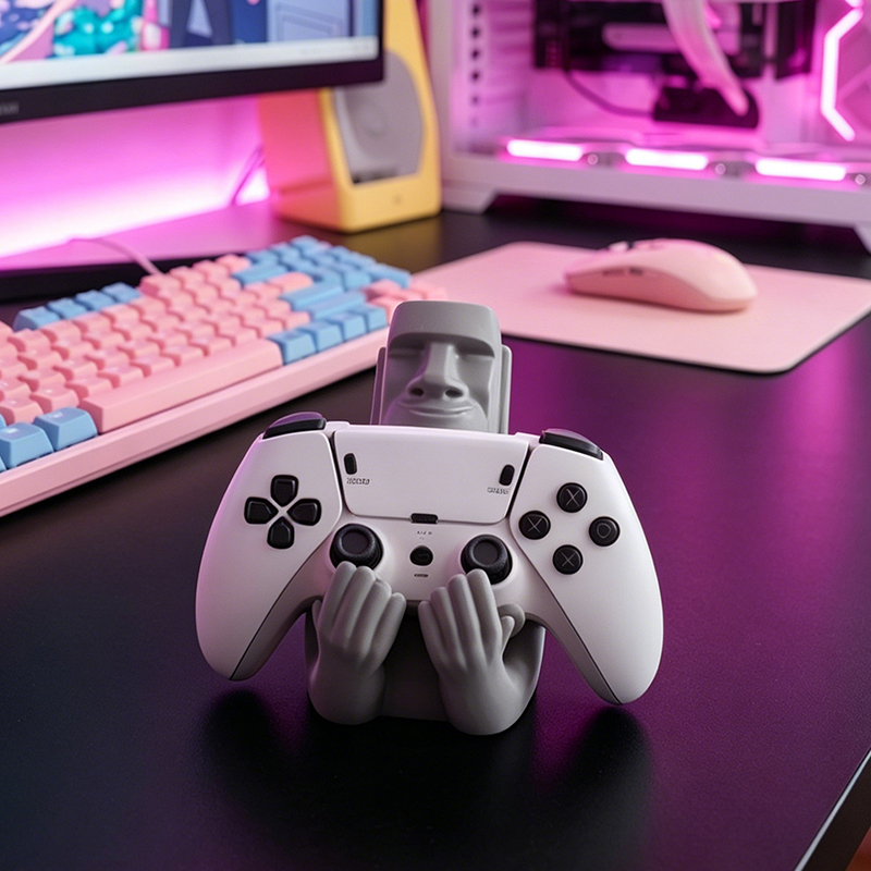Desk Setup Xbox - Moai Paskalya Adası Reçine Heykel Dekor