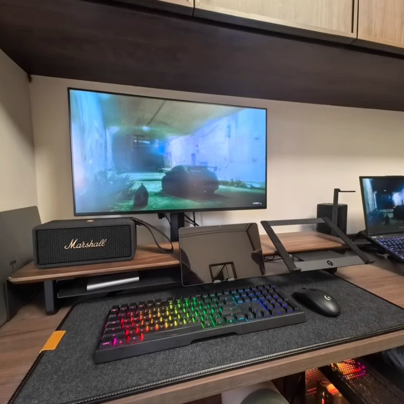 Desk Setup For Laptop And Monitor - Modüler Monitör Yükseltici Standı Ergonomik Masa