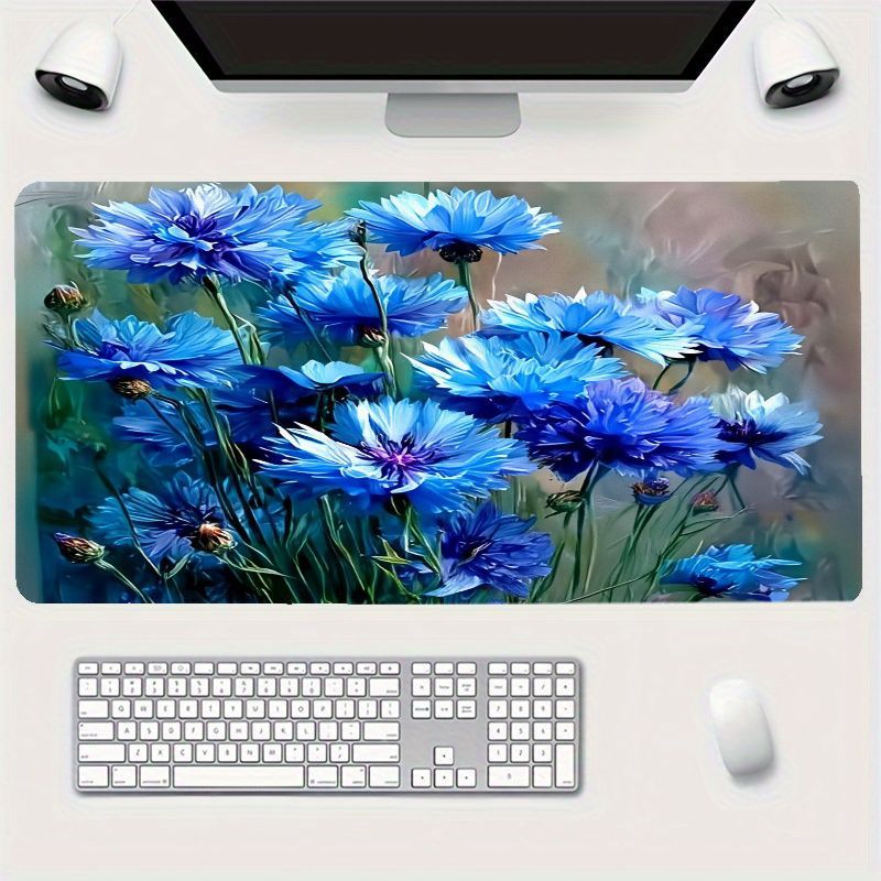 Desk Setup Natural - Marka Mavi Peygamber Çiçeği Mouse Pad