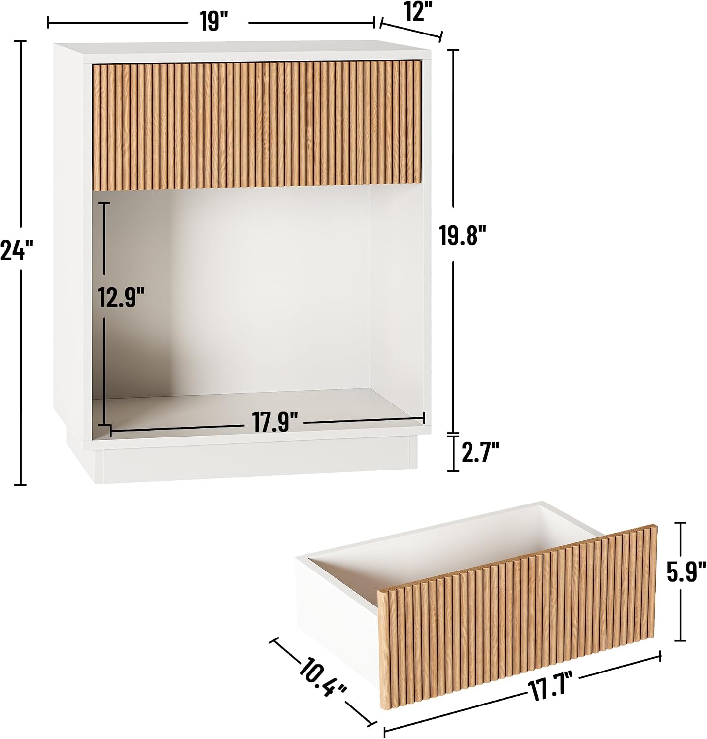 Oluklu Komodinler 2'li Set Mod - Desk Setup White incelemesi ve fiyatı