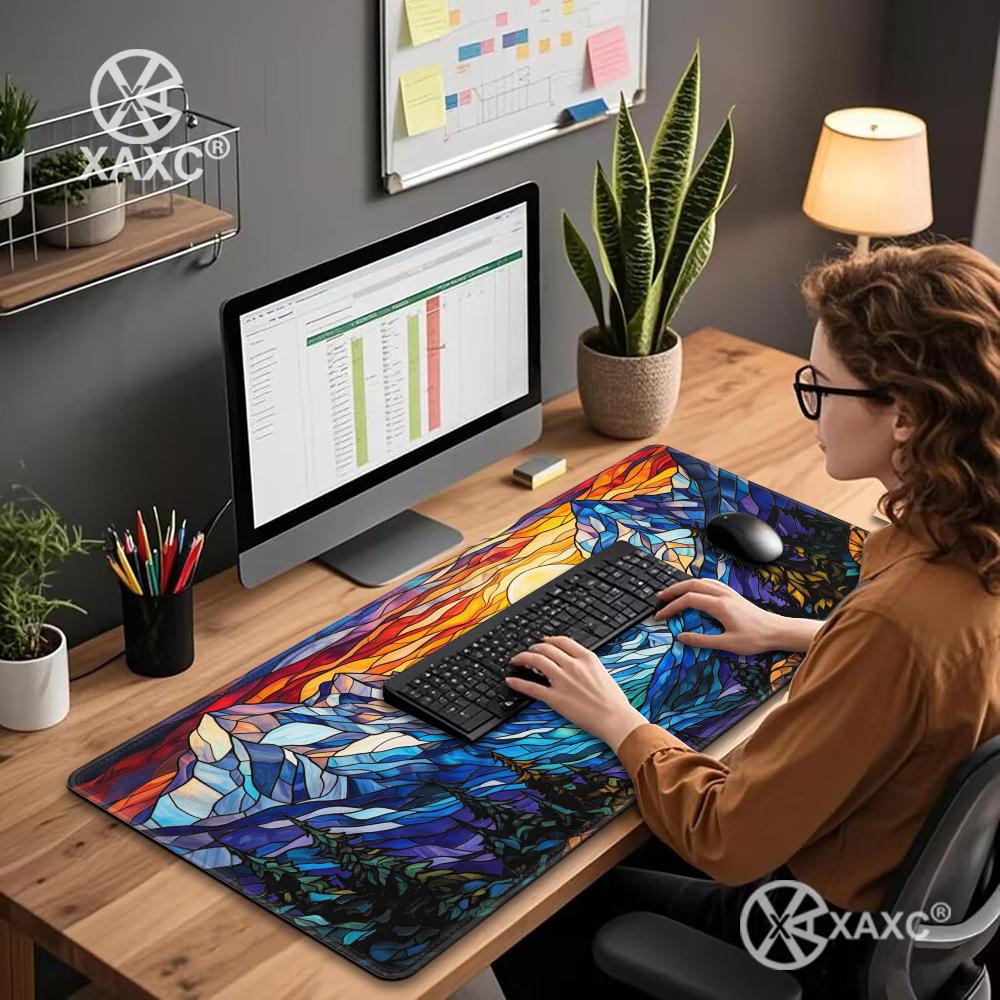 Vitray Dağ Masa Örtüsü Renkli  - Desk Setup Natural incelemesi ve fiyatı