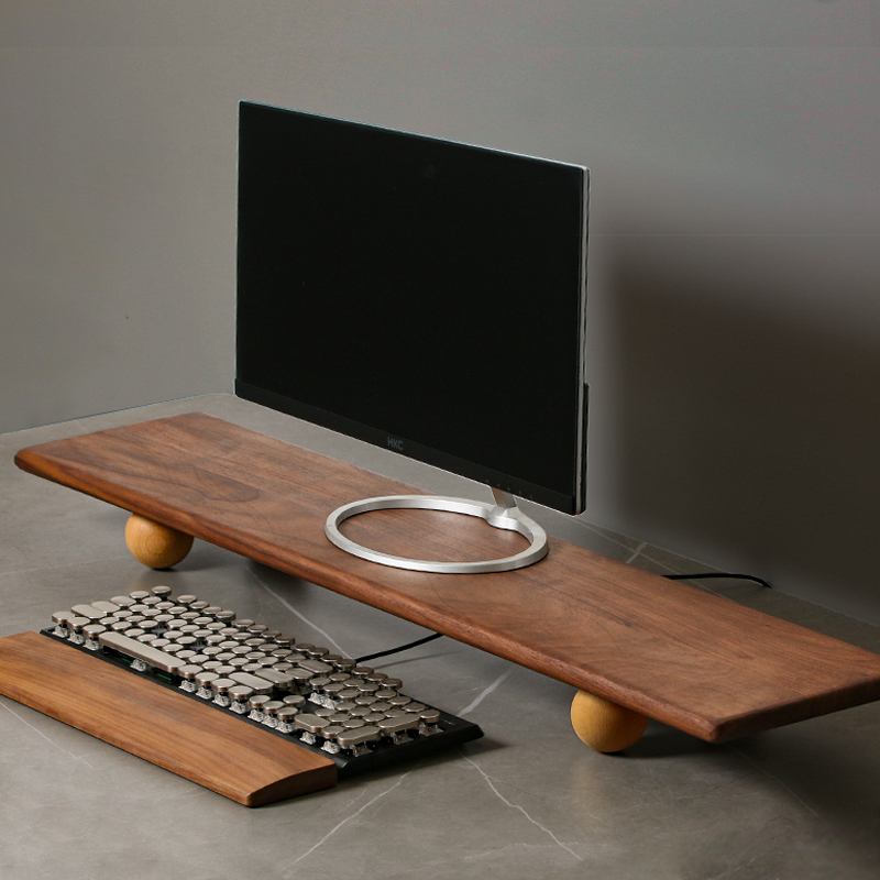 Masif Ahşap Monitör Yükseltici - Desk Setup For Laptop And Monitor incelemesi ve fiyatı