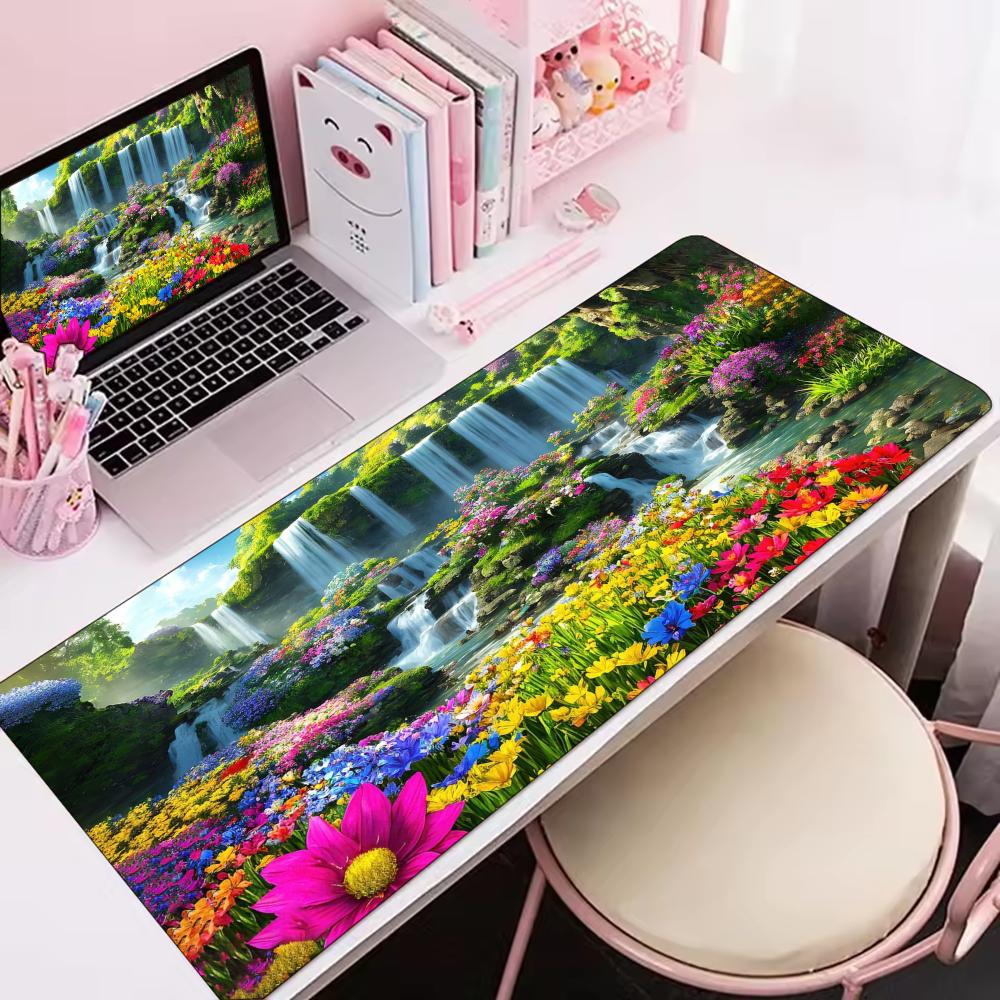 Renkli Çiçek Şelalesi Manzaras - Desk Setup Natural incelemesi ve fiyatı