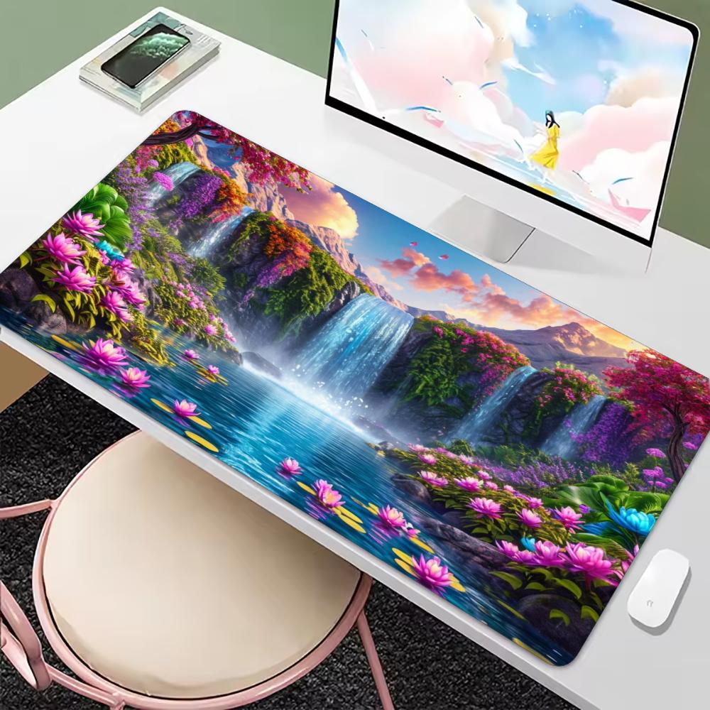 Renkli Çiçek Şelalesi Manzaras - Desk Setup Natural incelemesi ve fiyatı