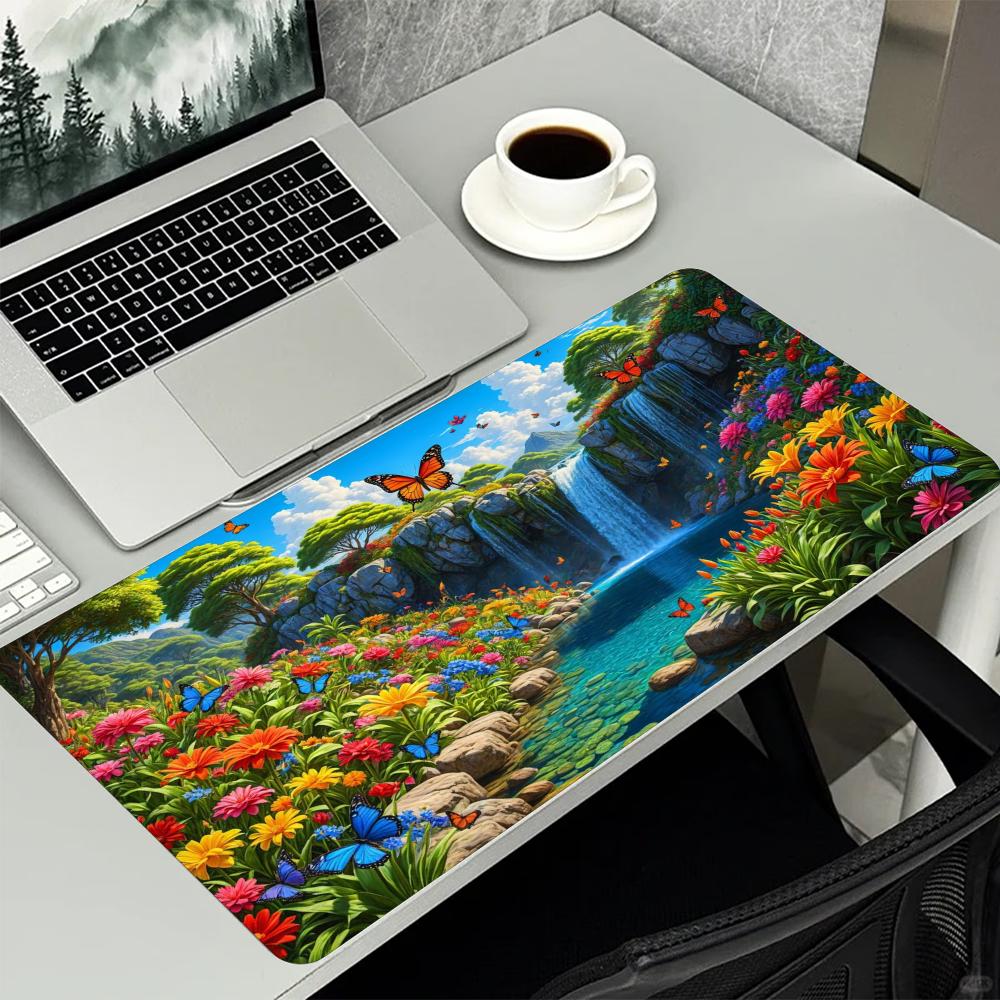 Renkli Çiçek Şelalesi Manzaras - Desk Setup Natural incelemesi ve fiyatı