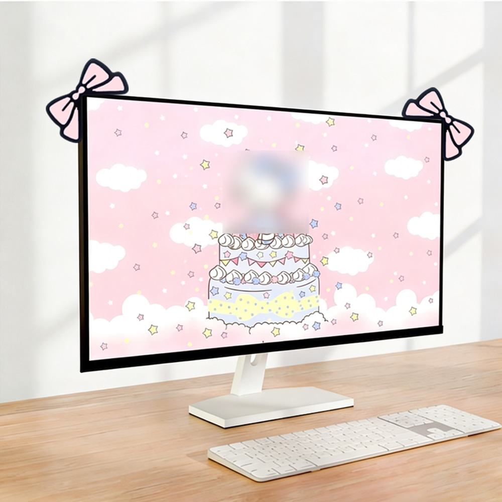 Sevimli Pembe Fiyonklu Monitör - Desk Setup For Laptop And Monitor incelemesi ve fiyatı