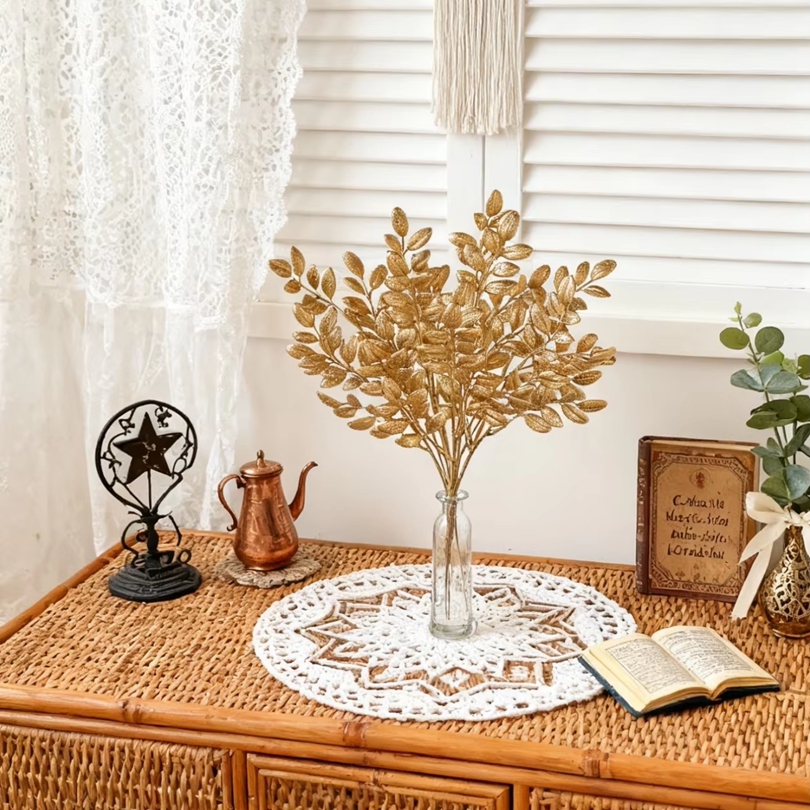 10 adet yapay bitkiler altın y - Desk Setup Plants incelemesi ve fiyatı