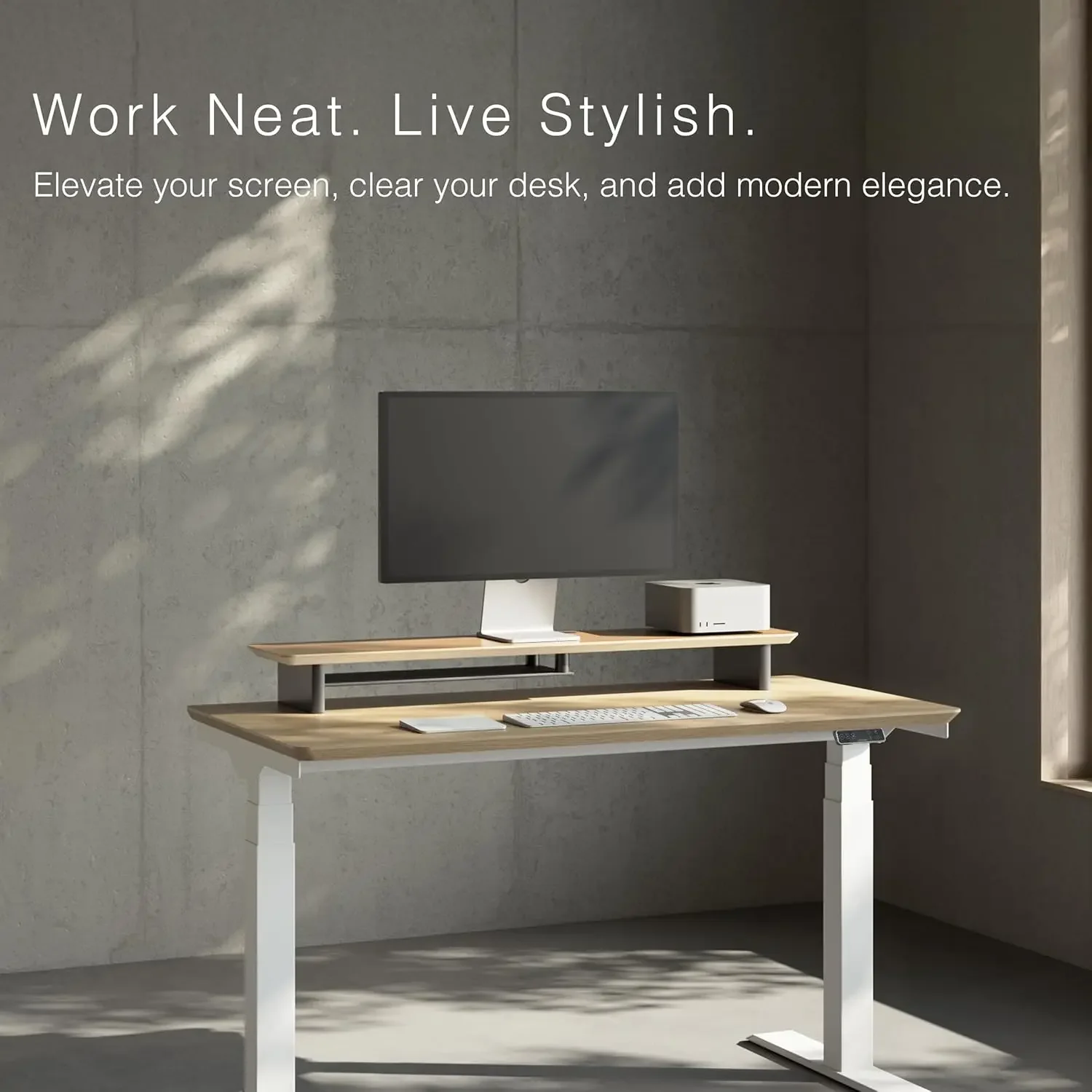 Beyaz Meşe Çift Katmanlı Ergon - Setup Desk Monitor incelemesi ve fiyatı